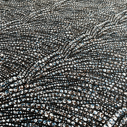 WOODIN アフリカ プリント生地 コットン ブラックパール「Perles 真珠」 3枚目の画像