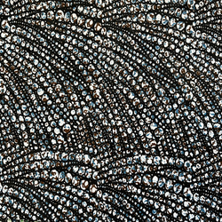 WOODIN アフリカ プリント生地 コットン ブラックパール「Perles 真珠」 1枚目の画像