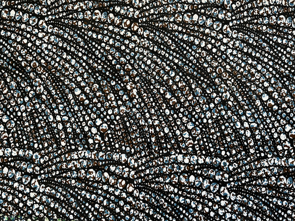 WOODIN アフリカ プリント生地 コットン ブラックパール「Perles 真珠」 1枚目の画像