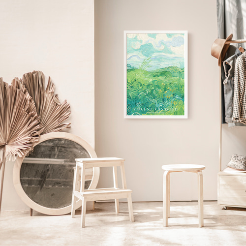 ゴッホ Green Wheat Fields, Auvers 2枚セット 風景画 アートポスター