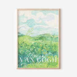 ゴッホ アートポスター グリーン「Green Wheat Fields, Auvers」 インテリアアート 有名絵画 10枚目の画像