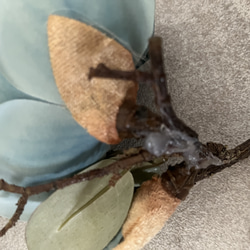 ３本セット　造花　木蓮　マグノリア　くすみブルー　アーティフィシャルフラワー 8枚目の画像