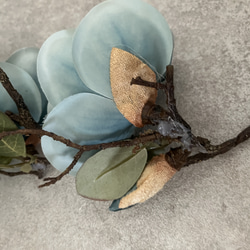 ３本セット　造花　木蓮　マグノリア　くすみブルー　アーティフィシャルフラワー 10枚目の画像