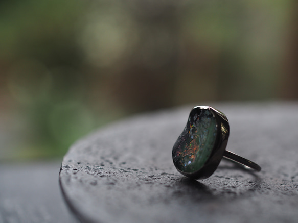 roman glass silver ring (nohara-iroduku) 10枚目の画像