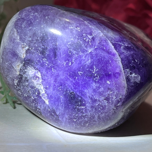 癒しの力✨ レインボー シェブロンアメジスト ケープ 原石 タンブル