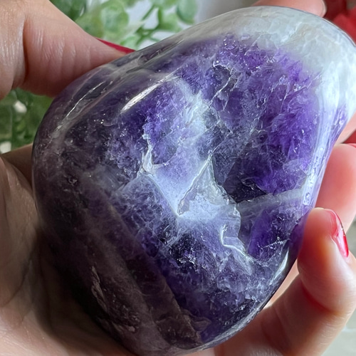 癒しの力✨ レインボー シェブロンアメジスト ケープ 原石 タンブル