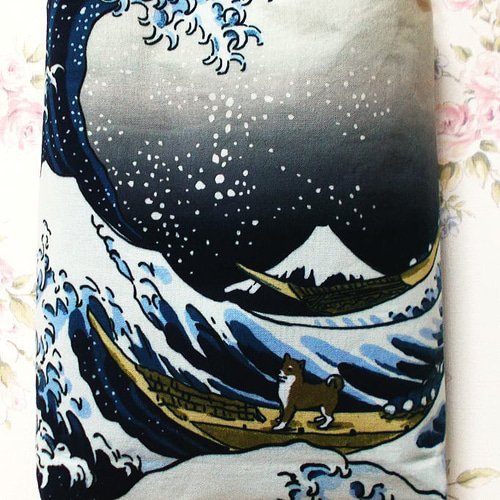 サコッシュ、和柄、刺し子、ハンドメイド 派手色サコッシュ/ショルダーバッグ/ハンドバッグポーチ こぎん