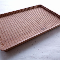 綺麗な木目の小ぶりの我谷盆 お盆 トレイ 木地盆 折敷 お盆・トレイ