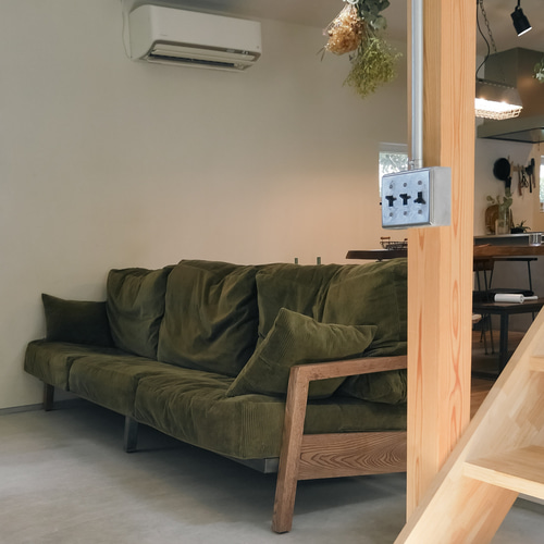 送料無料／選べる樹種・生地[EMP Sofa 4.5S(Wood)]4.5人掛けソファ 