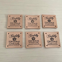 本革タグセットC☆ハンドメイドレザータグヌメクラウン その他