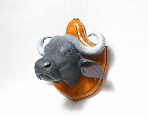 ハンティングトロフィー 【バッファロー】 【新品】 バッファロースカル【ブラック】／ハンティングトロフィー