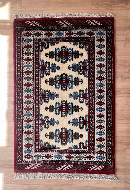 ●SALE●送料無料●トライバルラグ【トルクメン】No.58559　玄関マット・リビング・ベッドサイド