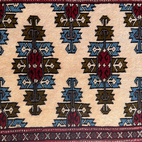 ○SALE○送料無料○トライバルラグ【トルクメン】No.58559 玄関マット