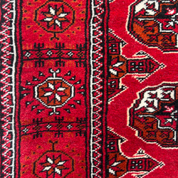 ●送料無料●トライバルラグ【トルクメン】No.58620　玄関マット・リビング・ベッドサイド 9枚目の画像