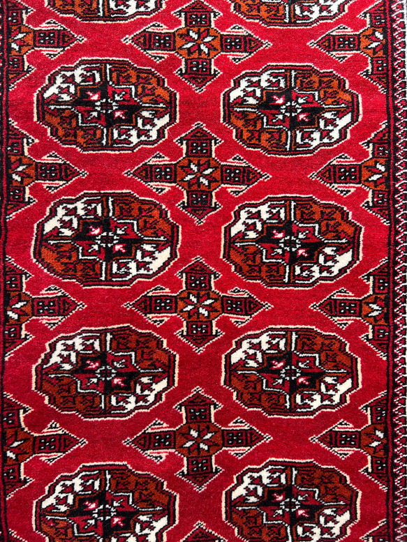 ●送料無料●トライバルラグ【トルクメン】No.58620　玄関マット・リビング・ベッドサイド 6枚目の画像