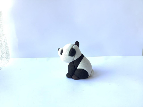 伝統織物のトップブランド塩沢織木目込み人形 　パンダＢ熊猫 3枚目の画像