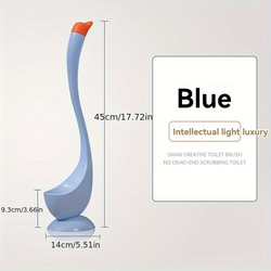 トイレブラシ ユニーク 白鳥 機能性 おしゃれ かわいい スリム 地面式 収納 ケース 掃除 トイレ cht-1596 6枚目の画像