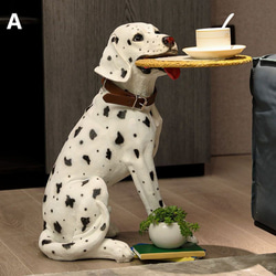 オブジェ 犬 トレイ 付き サイドテーブル おしゃれ かわいい インテリア 置物 ドッグ ダルメシアン ch-1597 2枚目の画像