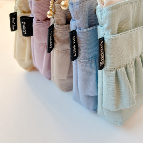 移動ポケット フリルファスナーくすみカラーオックス① 女の子用 入園