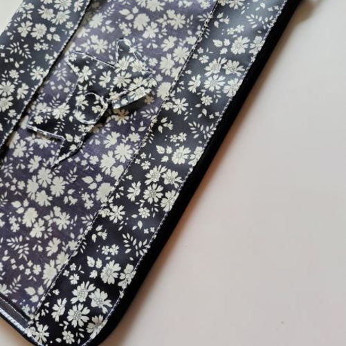 オーダー品　リバティ×半クリア ラミネートポーチ ☆受注制作☆お馬ちゃんクリアポーチ B5・L字ファスナーポーチ