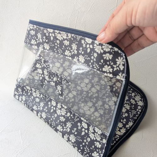 ☆受注制作☆お馬ちゃんクリアポーチ B5・L字ファスナーポーチ