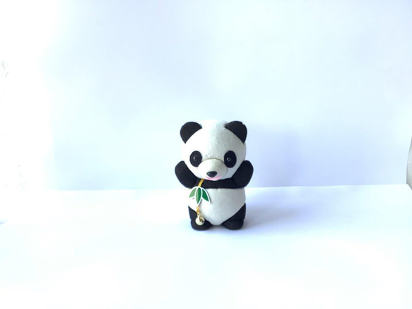伝統織物のトップブランド塩沢織木目込み人形 　パンダの兄弟（C・Ｄ）熊猫兄弟 2枚目の画像