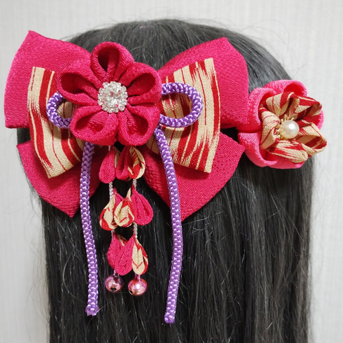 再販受付中　つまみ細工 髪飾り　七五三　成人式　卒業式　リボン 再販受付中 つまみ細工 髪飾り 七五三 成人式 卒業式 リボン ☆再販