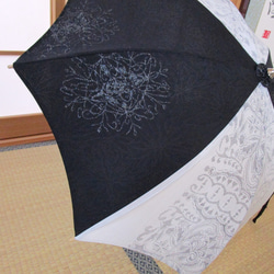 着物反物（麻入り）日傘・傘袋付き 2枚目の画像