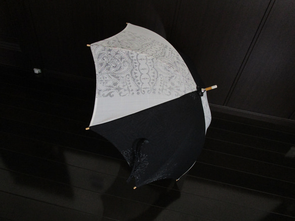 着物反物（麻入り）日傘・傘袋付き 3枚目の画像