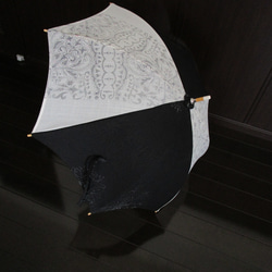 着物反物（麻入り）日傘・傘袋付き 4枚目の画像