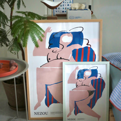 〔グゥー、スピィー〕ポスター／ 寝相 イラストレーション ／ インスタで人気のお部屋をオシャレにするアートポスター 3枚目の画像
