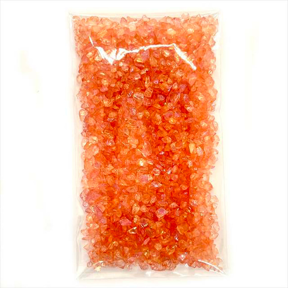 ガラスカレット オーロラ 10g★ダークオレンジ★ガラスフレーク ガラスフリット クラッシュガラス 封入パーツ レジン 3枚目の画像