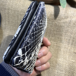イタリア蛇革袋縫い　ミニダブル財布 9枚目の画像