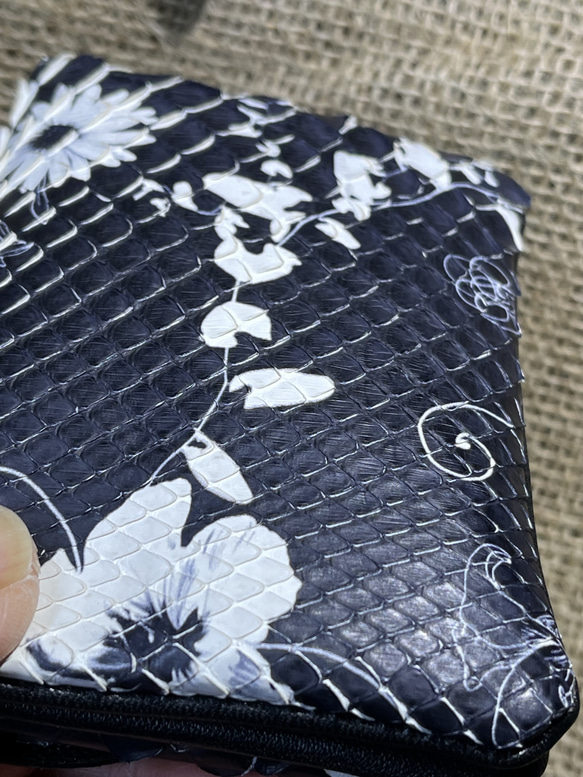 イタリア蛇革袋縫い　ミニダブル財布 14枚目の画像