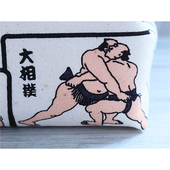 【選べるサイズ】お相撲カードのがま口ポーチ*日本JAPAN力士父の日 2枚目の画像