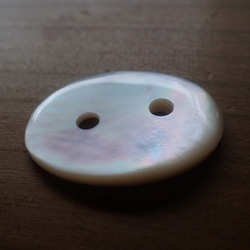 珍珠母貝 2 孔零件 橢圓形 第3張的照片