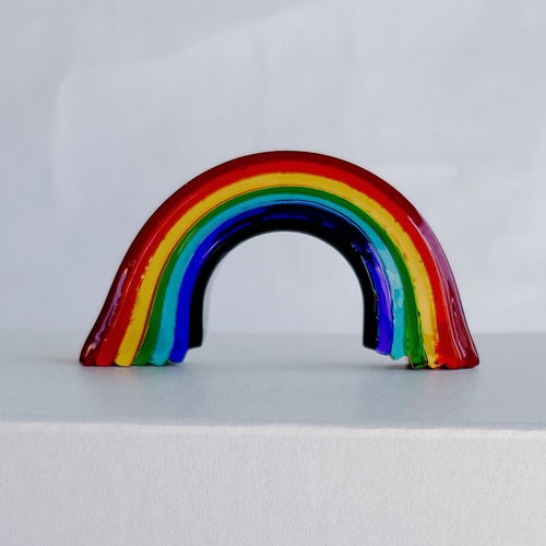 虹のオブジェ《ビビッド・S》＊虹の橋＊VS24W55 その他置物 ガラス