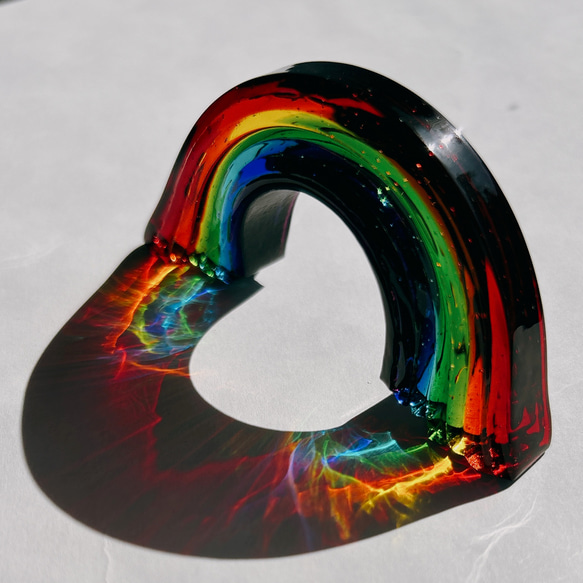 虹のオブジェ《ビビッド・S》＊虹の橋＊VS24W55 その他置物 ガラス