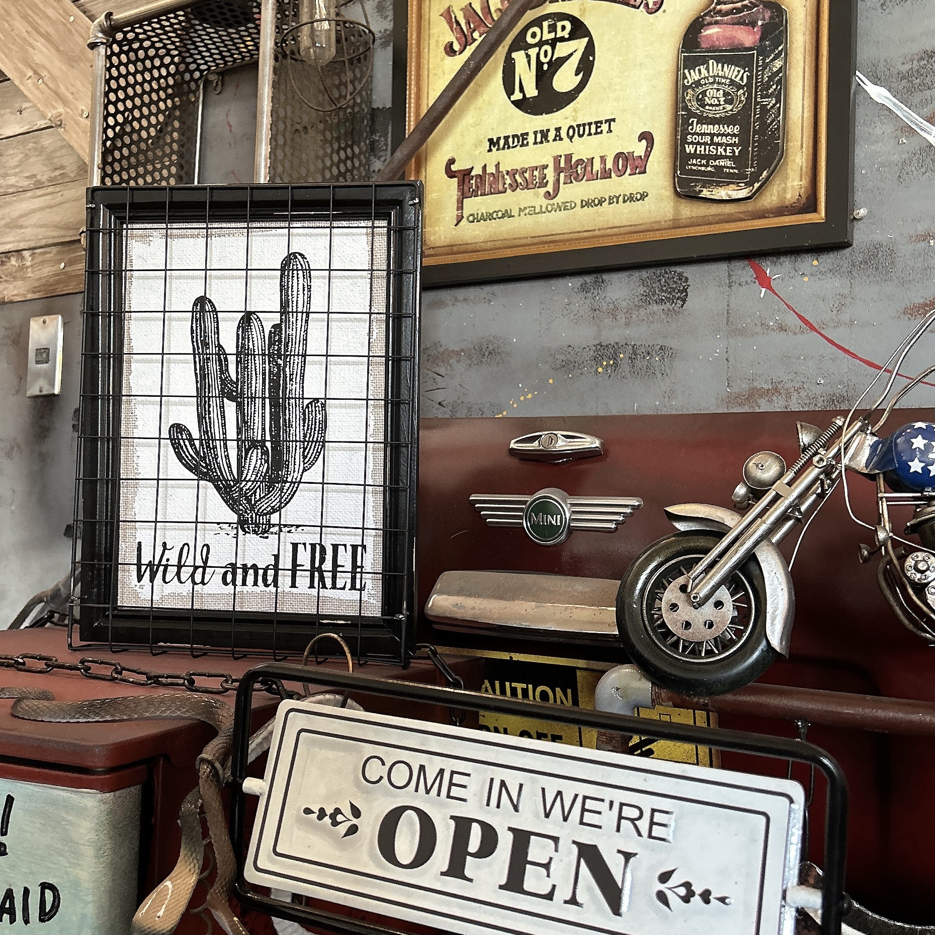 アメリカンフェンス  カクタス ウッドフレーム  サボテン Ver.b-31  アクセサリーホルダー  #ウォールデコ