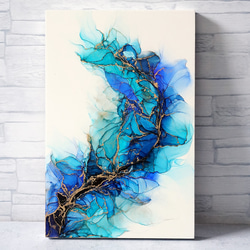 【一点物】手乗り絵画 Milky Way インテリア 飾り 一点物】エアリー・ブルー #05✴︎インテリアアート 絵画