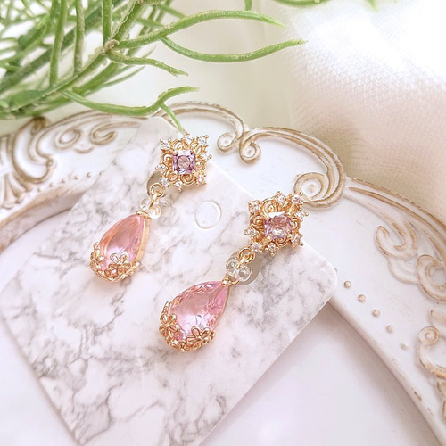 liqui 【限定カラー アンティークベージュ】カローライヤリング ブライダル ブライダルアクセサリー – おしゃれ花嫁様ブライダル