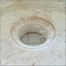 天然大理石 洗面ボウル IV45cm05 ウォッシュボウル 手洗い鉢 手洗器 洗面器 手洗いボウル 洗面用品 マーブル 6枚目の画像