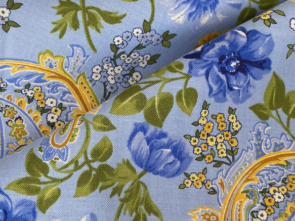 ハーフカットサイズ！Moda モダ！『SUMMER BREEZE 　花柄×ペイズリー』～52×50㎝でカット済み～ 3枚目の画像