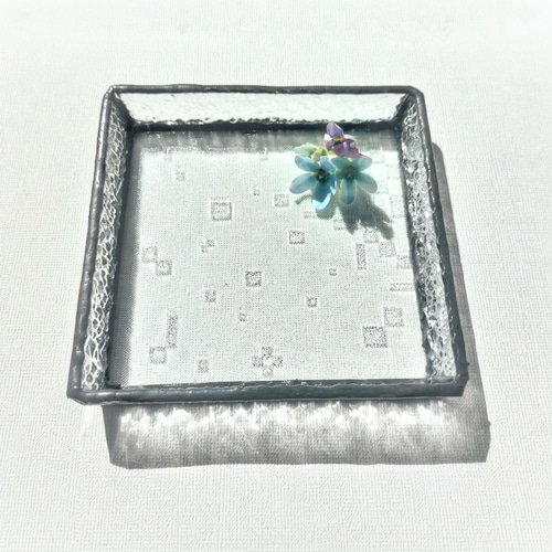 昭和ガラスの古都のレトロスクエアプレート・アクセサリトレイ