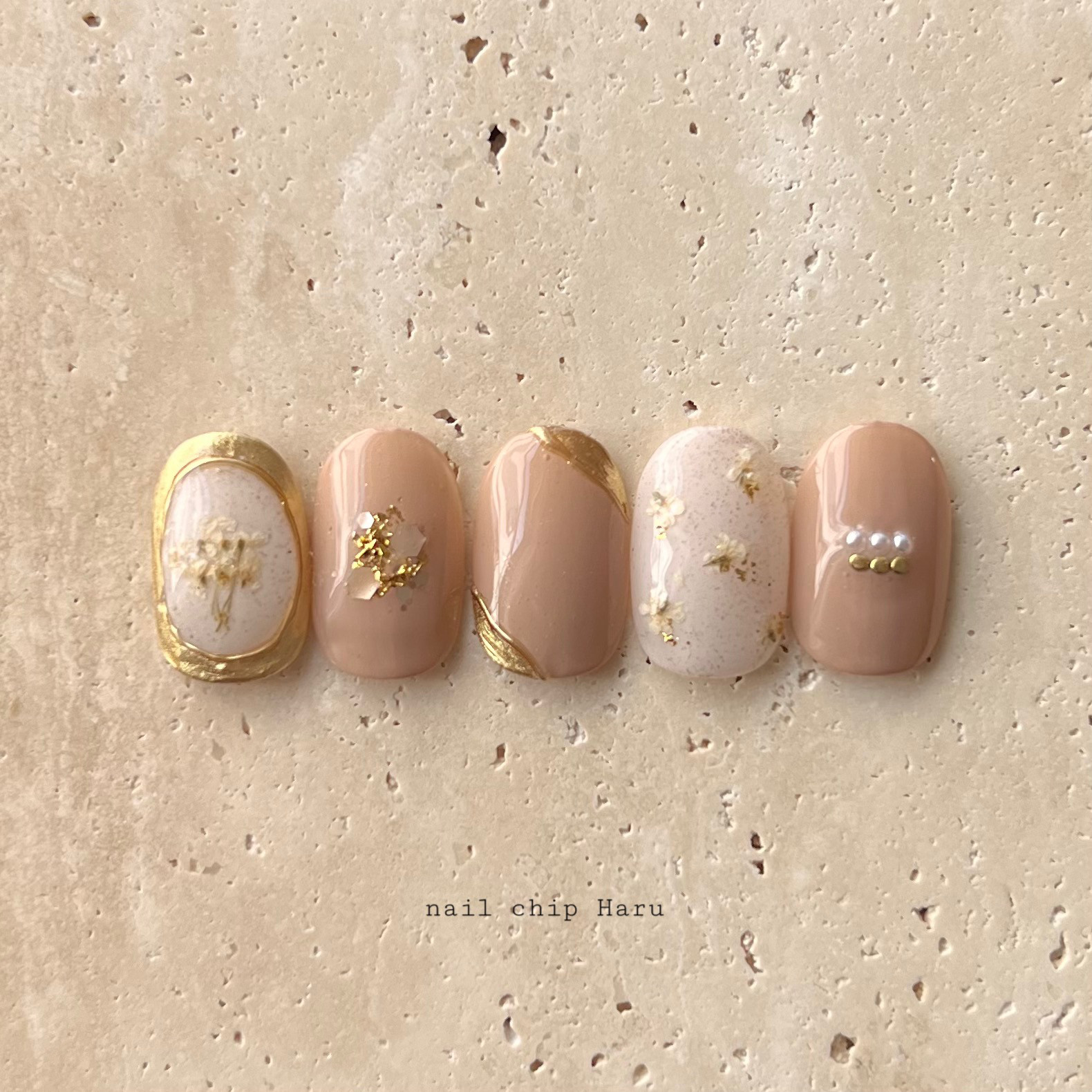 haruページ ネイルチップ ドライフラワーネイル その他素材 nail chip Haru 通販 17329550