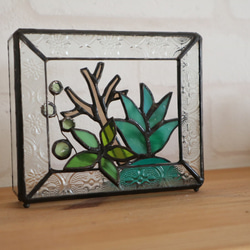 ガラスの植物・額縁仕立て 2枚目の画像