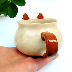 シャムネコ・マグカップ250ml 猫好き陶器　在庫１点 5枚目の画像