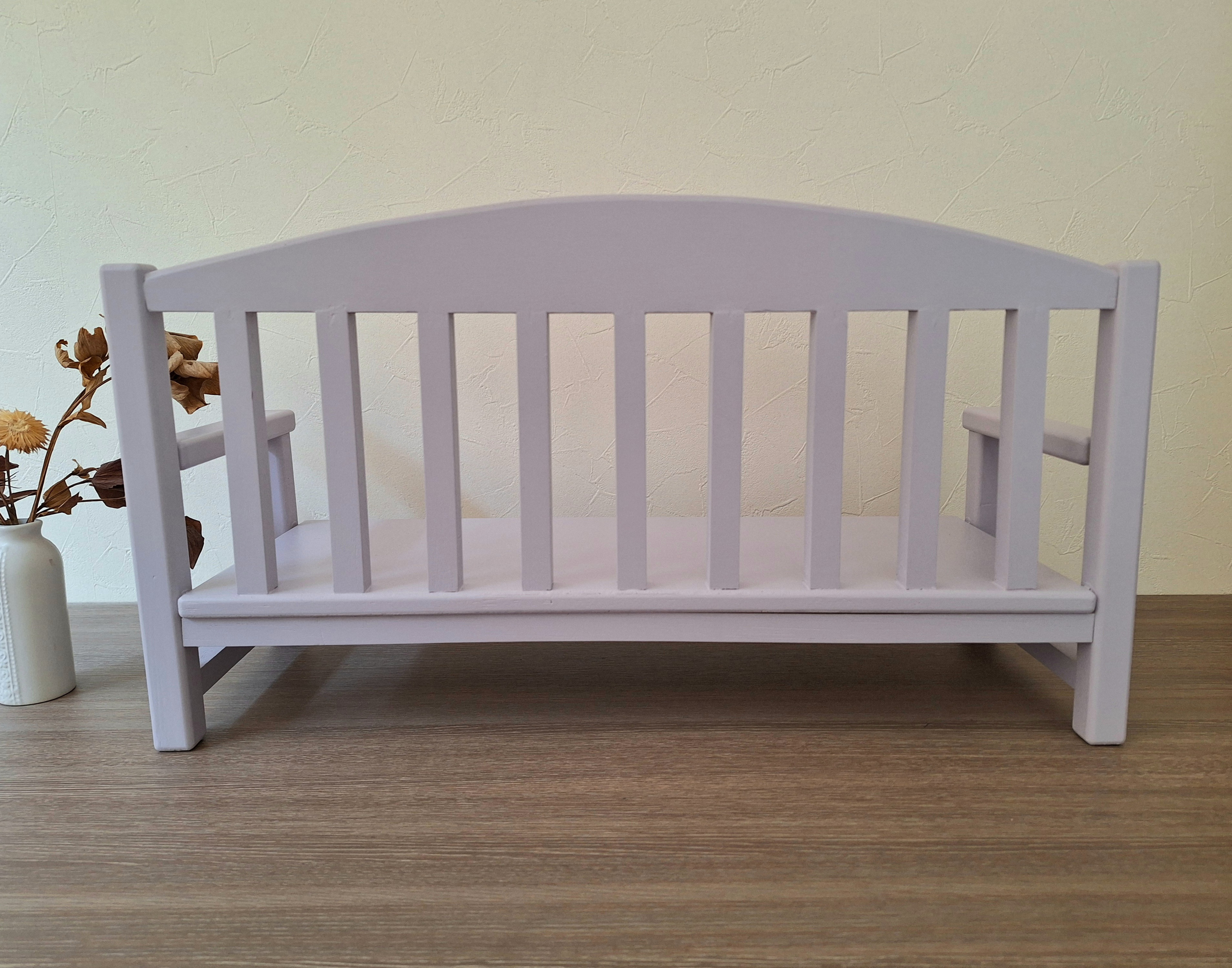 【受注製作】Msize 2人掛け ペールパープル ぬいぐるみ用 ベンチ