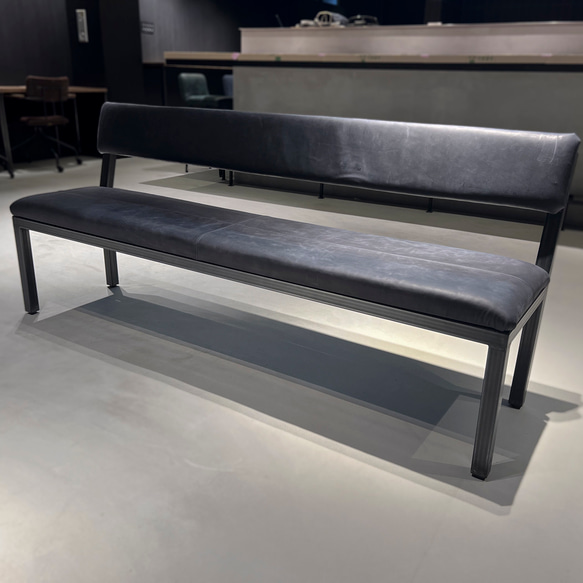 ＼送料無料／[S.T Cushion Bench(背もたれ)]ダイニングベンチ レザー W1000~1200-72_l- 7枚目の画像