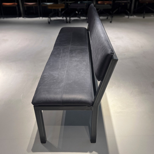 送料無料／[S.T Cushion Bench(背もたれ)]ダイニングベンチ レザー